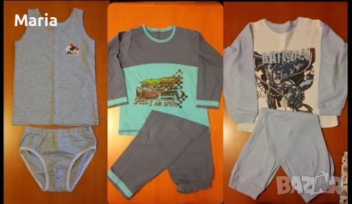 две пижами и комплект бельо 116, снимка 1 - Детски пижами - 39635331