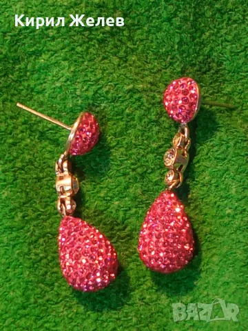 ЕЛЕГАНТНИ СКЪПОЦЕННИ СРЕБЪРНИ ОБЕЦИ РОДИРАНО СРЕБРО 925 с ЦВЕТНИ КАМЪНИ / ЦИРКОНИ 49282, снимка 15 - Обеци - 49876618