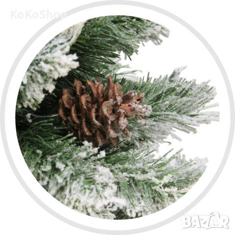 Коледен гирлянд със заснежени клонки и шишарки-270 см., снимка 5 - Декорация за дома - 52243337