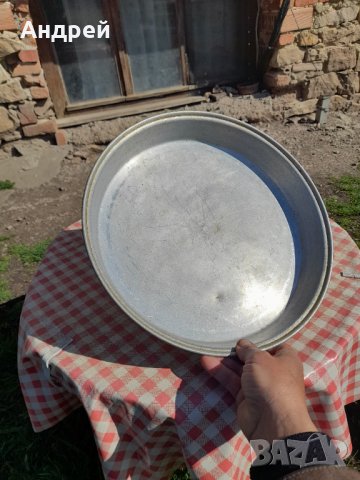 Стара алуминиева тава,тепсия #8, снимка 3 - Други ценни предмети - 32477683