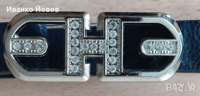 Дамски колан FASHION, модерен, цвят син