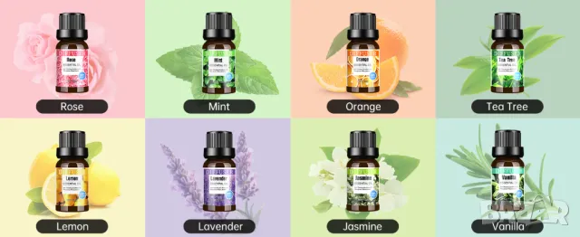 RGB 500ml Арома Дифузер с дистанционно, 8 Етерични масла, снимка 8 - Овлажнители и пречистватели за въздух - 48356289