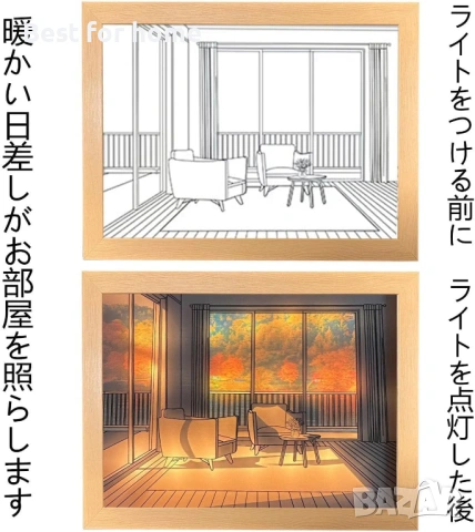 Светеща фоторамка | Декорация със светлинна картина | Светлинно и сенчесто изкуство , снимка 5 - Картини - 53524594