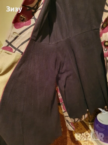 Дамско цветно палто Л размер , снимка 4 - Якета - 52899079