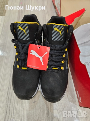 Работни защитни обувки Puma Crosstwist black mid Sb, снимка 5 - Маратонки - 52616801