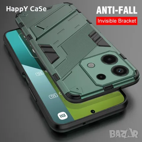 Xiaomi Redmi Note 14 / 14 Pro / 14 Pro+ / PUNK ARMOR Удароустойчив кейс гръб калъф със стойка, снимка 6 - Калъфи, кейсове - 48643310