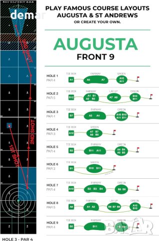 AI Golf Високотехнологична подложка за практикуване на голф 4,2 м, снимка 7 - Голф - 43952562