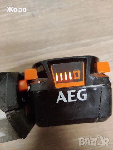 Безчетков ъглошлайф AEG BEWS-125BL, снимка 7 - Други инструменти - 50245353