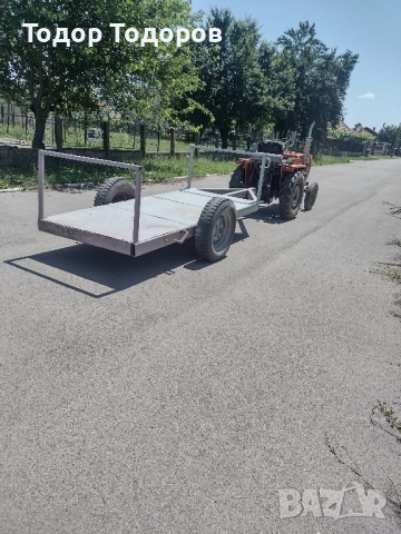 Платформата, ремарке за малък китайски или японски трактор за бали или кошери., снимка 6 - Селскостопанска техника - 50999967