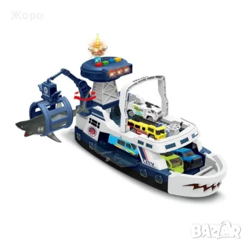 Кораб за лов на акули със звук и светлина 058151, снимка 2 - Електрически играчки - 48251792