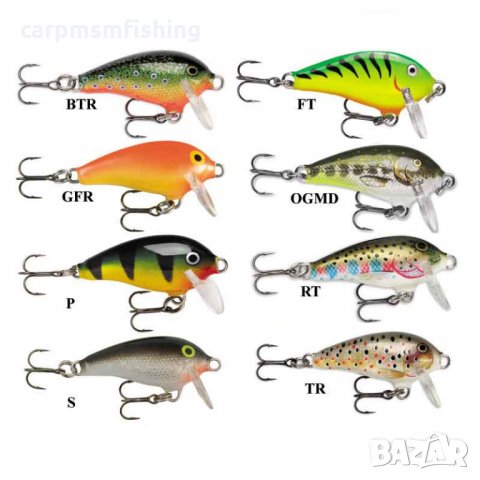 Воблер Mini Fat Rap Rapala 3см/4гр,0.9-1.8м