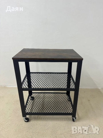 Кухненска количка VASAGLE на 3 нива, органайзер за съхранение на колела , снимка 6 - Етажерки - 52827165