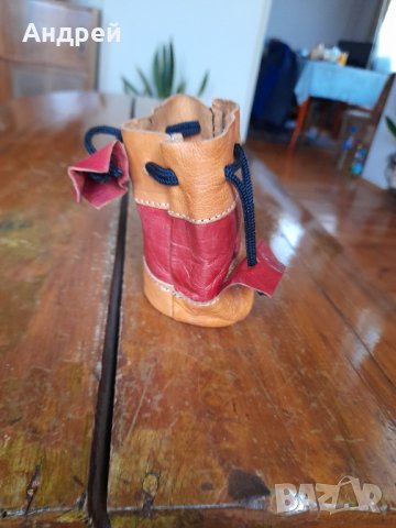 Стара кожена кесия #3, снимка 5 - Други ценни предмети - 43314928