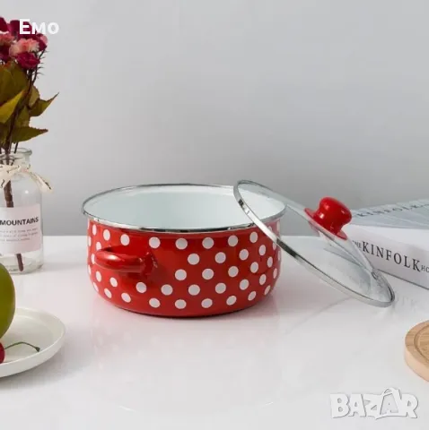 Комплект емайлирани тенджери от 10 части, 16 - 24см., снимка 9 - Съдове за готвене - 48160315