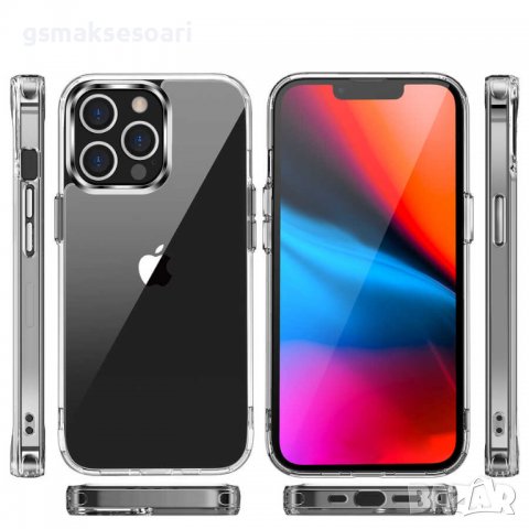 Apple iPhone 14 / 14 Pro / 14 Plus / Max Удароустойчив Прозрачен Кейс, снимка 3 - Калъфи, кейсове - 38285174