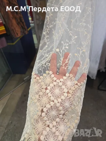 Нови модели плат от ефирна дантела за пердета , снимка 14 - Пердета и завеси - 48405812
