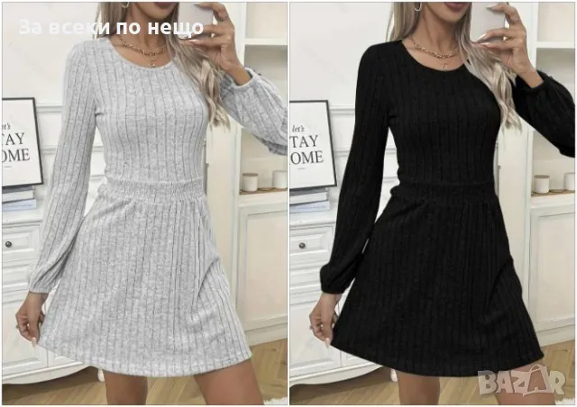 Дамска ежедневна памучна рокля - 2 налични цвята Код A146