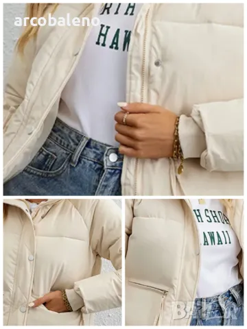 Ежедневно дамско зимно пухено яке, 5цвята , снимка 6 - Якета - 42667544