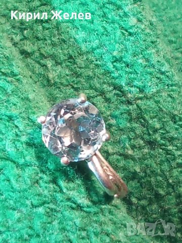 СТАРА СРЕБЪРНА ОБЕЦА - АНГЛИЯ ВИНТИДЖ АРТ ДЕКО БИЖУ с ФАСЕТИРАН СИН ЦИРКОН 25711, снимка 12 - Обеци - 35736250