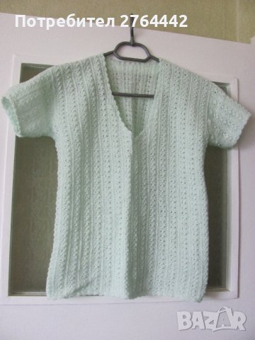 Нова плетена блуза в нежно зелено