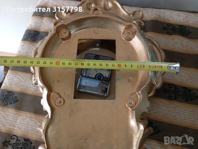Стенен часовник в бароков стил, снимка 7 - Антикварни и старинни предмети - 50453885