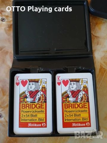Луксозни немски стари карти за игра Pelikan, произведени в Берлин