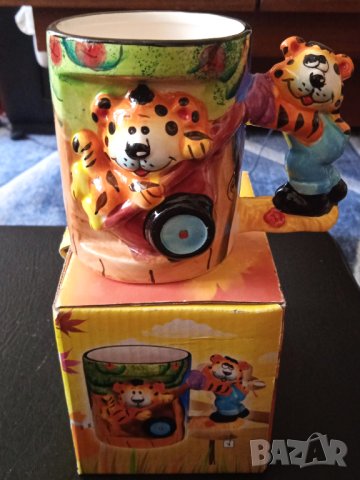 Детска забавна чаша с тигърче ( Нова + Кутия), снимка 2 - Чаши - 43543503