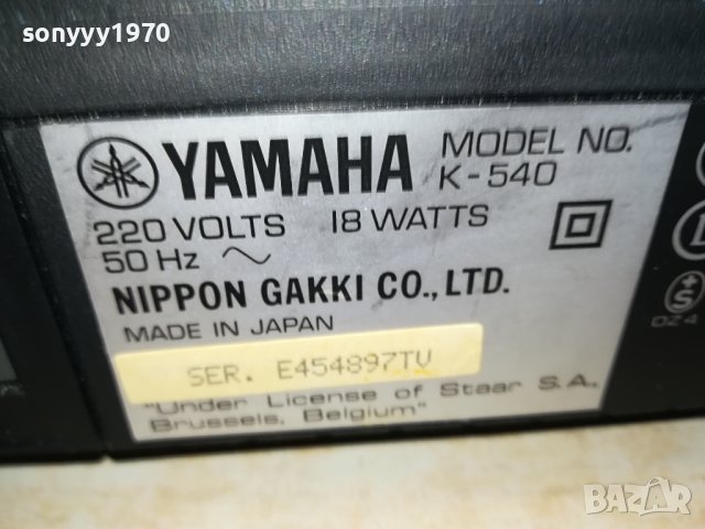YAMAHA K-540 HX PRO DECK-MADE IN JAPAN-SWISS LK1ED2811231014, снимка 18 - Декове - 43177878