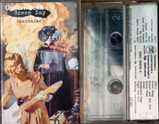 Green Day – Insomniac 1995, Лицензна аудио касета. 16 лв.