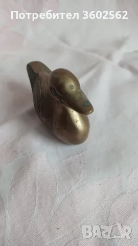 ретро месингова пластика на патица, снимка 3 - Други ценни предмети - 49707462