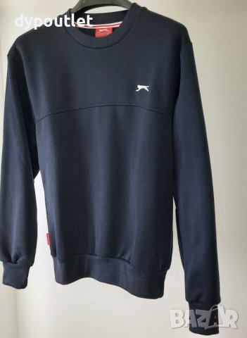 Slazenger SL FLC - Мъжки пуловер дълъг ръкав, тъмно синьо, размер - XS  , снимка 3 - Спортни дрехи, екипи - 39541743
