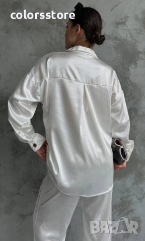 ДАМСКИ САТЕНЕН СЕТ WHITE, снимка 2 - Комплекти - 44907626