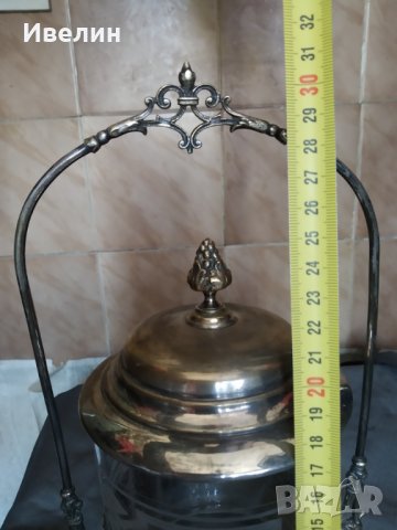 стара посребрена захарница арт деко, снимка 2 - Антикварни и старинни предмети - 32684839