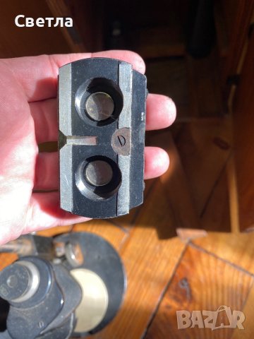 Стар микроскоп антикварен, снимка 3 - Антикварни и старинни предмети - 43076789