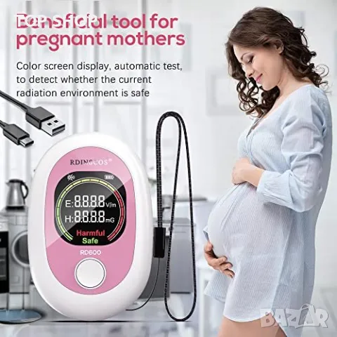Нов LCD детектор за електромагнитна радиация тестер за дома, бременни жени, снимка 2 - Други стоки за дома - 49549507