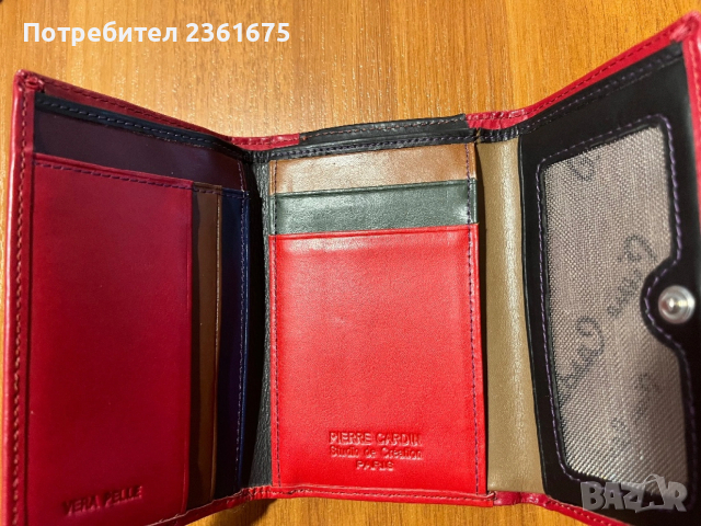 Дамско портмоне Pierre Cardin от естествена кожа, снимка 4 - Портфейли, портмонета - 53482413