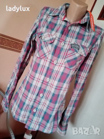 SuperDry, Оригинална Мъжка Риза, Размер S. Код 1889, снимка 2 - Ризи - 38135264