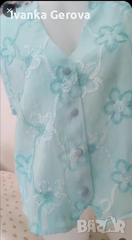 Дамска ленена блуза без ръкави, снимка 5 - Корсети, бюстиета, топове - 50983302