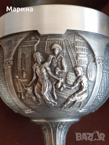 Чаши за вино от калай Antik*Vintage#91, снимка 9 - Антикварни и старинни предмети - 52010206