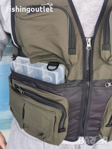 Рибарски спининг елек с 11 джоба и свалаяем гръб, снимка 7 - Екипировка - 32225425