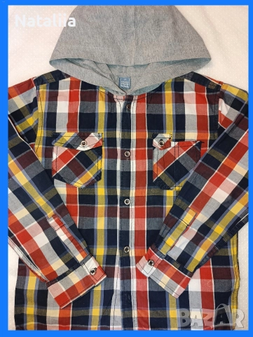 Стилна риза с качулка „Dopo Dopo Boys“ – 6–7 г. / 122 см, снимка 4 - Детски ризи - 52828241