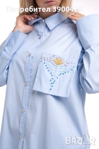 Дамска Риза North - Синьо, снимка 3 - Ризи - 43069004