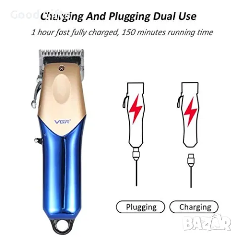 Професионална машинка за подстригване VGR V-162 – 6 приставки, водоустойчива, снимка 3 - Машинки за подстригване - 50388485