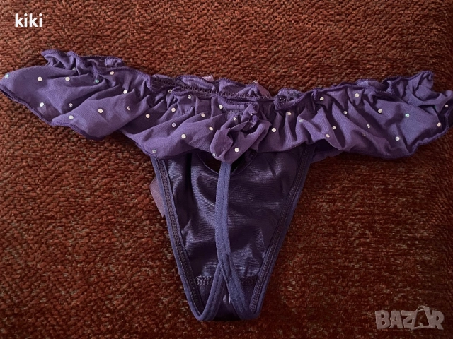 S-M Дамски сатенени полупрашки в синьо и лилаво , снимка 4 - Бельо - 53454419