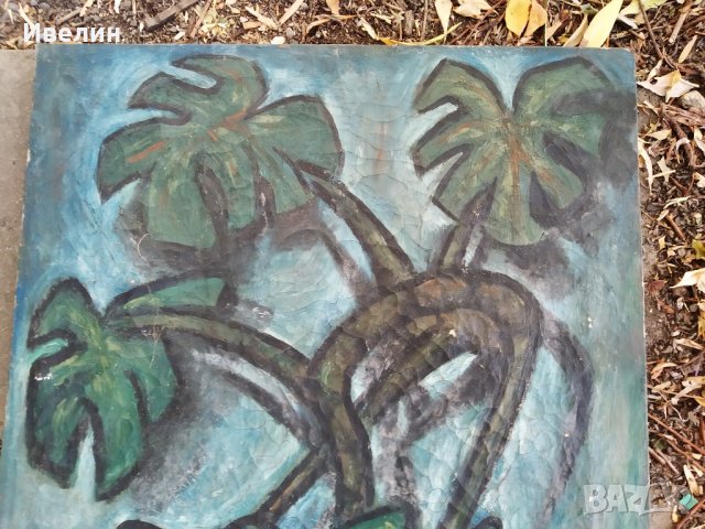 стара картина-цветя, снимка 2 - Картини - 26507355