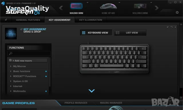 Геймърска клавиатура - Roccat Magma Mini 60% RGB, снимка 6 - Клавиатури и мишки - 50163174