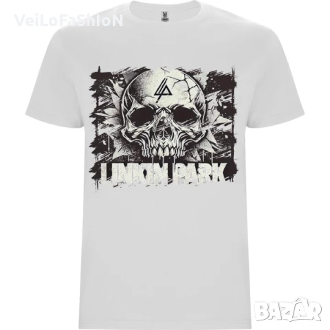 Нова мъжка тениска на музикалната група Linkin Park в бял цвят 
