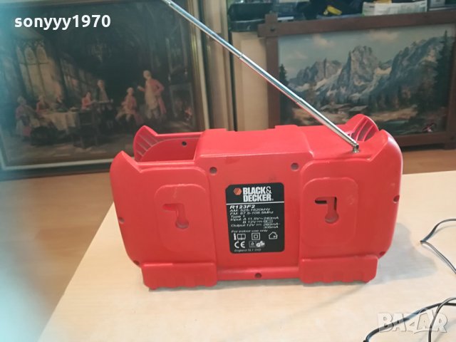 black & decker radio+battery pack+battery charger 0705210922, снимка 9 - Радиокасетофони, транзистори - 32786917