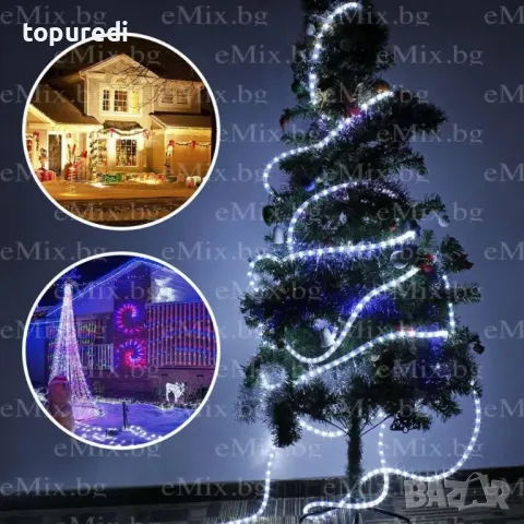 Светещо LED въже - 20м БЯЛО, снимка 4 - Други - 47770970