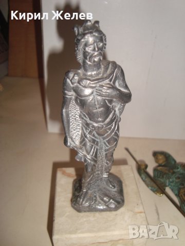 КРАСИВА АВТОРСКА АРТ СТАТУЕТКА БЯЛ МЕТАЛ СКУЛПТУРА МАЛКА ПЛАСТИКА МРАМОРЕН ПОСТАМЕНТ 28637, снимка 11 - Статуетки - 37199592